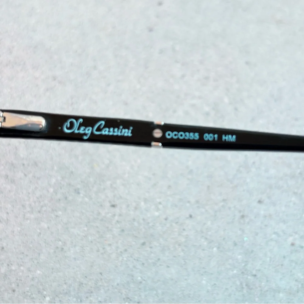 Oleg Cassini Cat Eye Womens Glasses Frame Only OCO355 Black 53|17|135